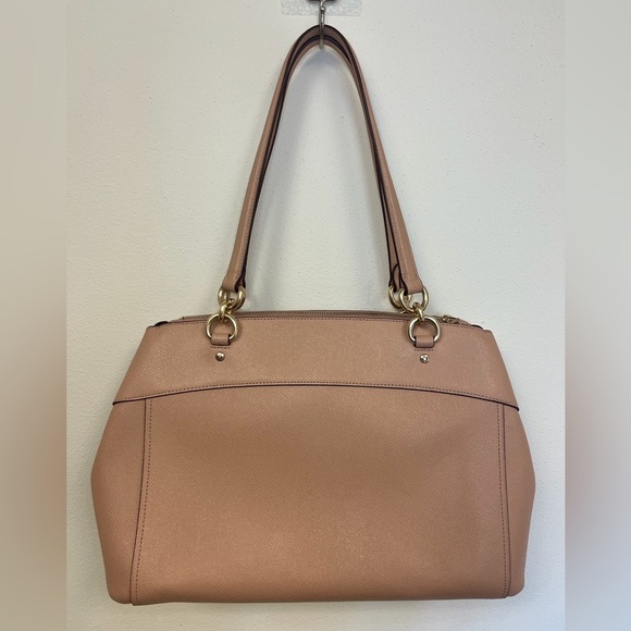 Coach Crossgrain Large Leather Brooke Carryall Bag Nude Pink - Picture 10 of 16